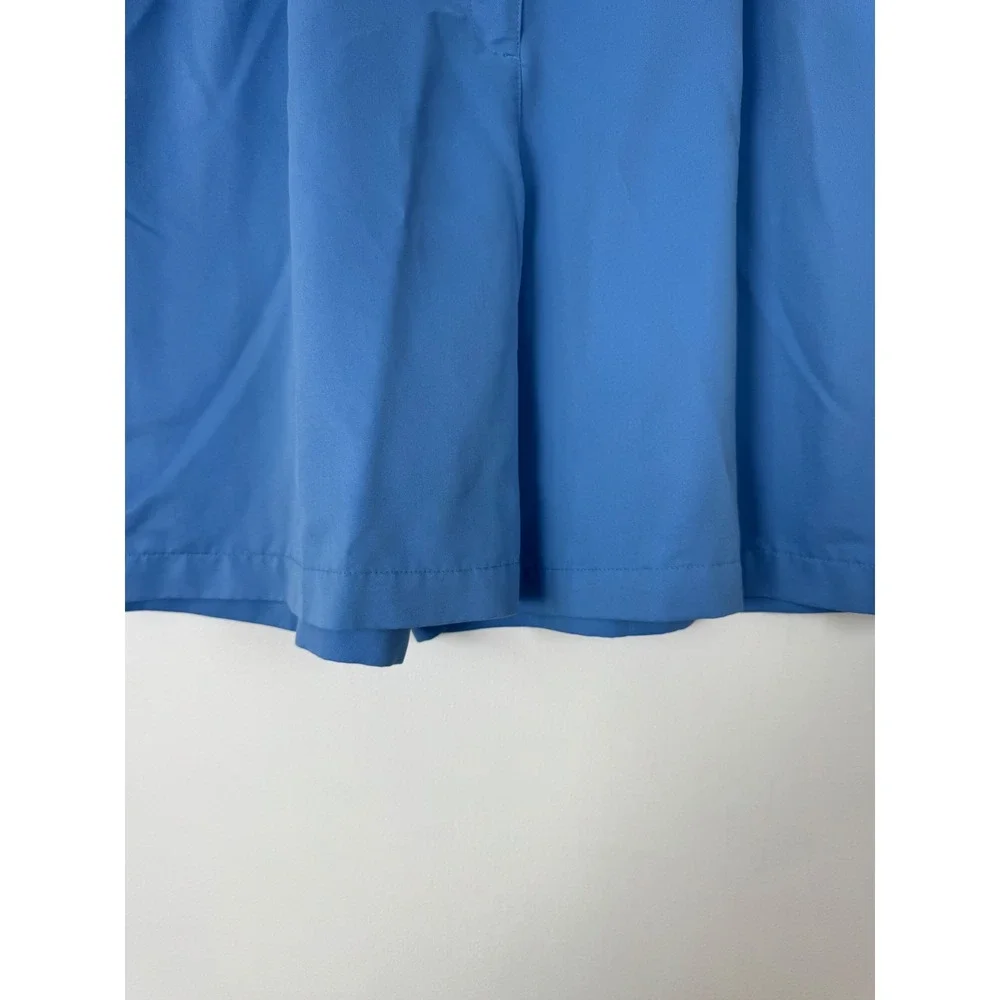 Coastal Karen Scott Sport‎ Womens 18 Shorts Blue Pleated Elastic Back High Rise